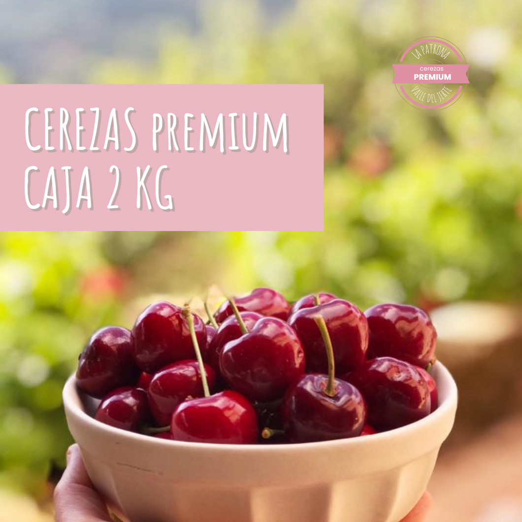 Caja de cerezas del Jerte calibre 28-30 cosecha propia La Patrona